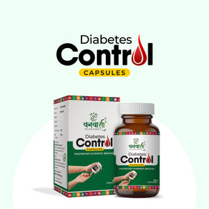 Vanvasi Ayurveda Diabetes Control Capsules blend Amla, Black Pepper & Turmeric to naturally manage blood sugar. This Ayurvedic diabetes capsule reduces insulin resistance, boosts glucose absorption & combats oxidative stress—offering a safe, effective Ayurvedic treatment for diabetes.