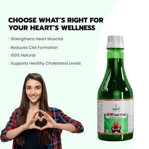 Vanvasi Ayurveda Heart Care Tonic is a sugar-free herbal remedy made with Arjuna, Cinnamon & Guggul. This best heart tonic strengthens heart muscles, improves blood flow, and supports ayurvedic treatment for heart blockage and high cholesterol.