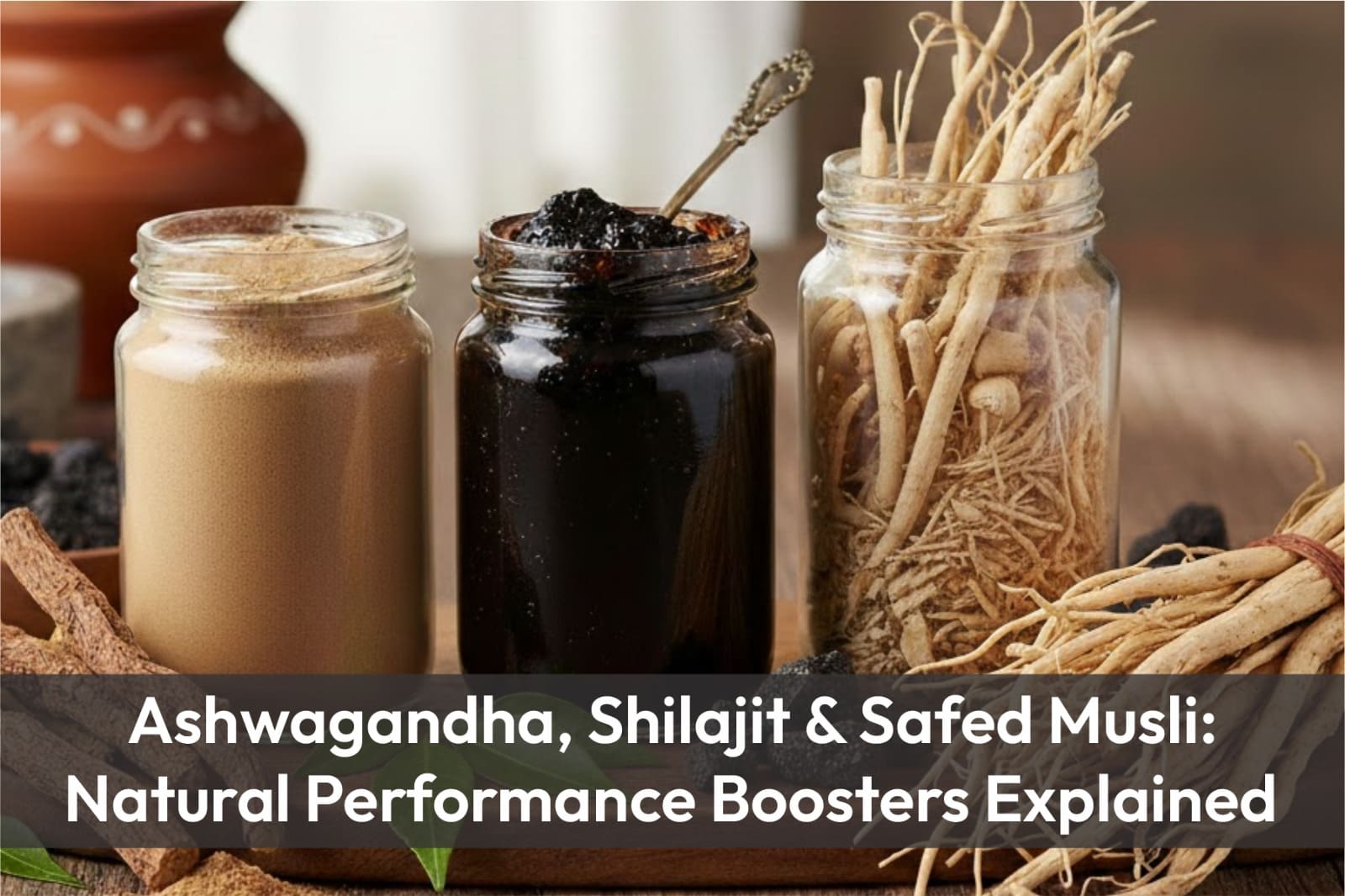 Ashwagandha, Shilajit & Safed Musli: Natural Performance Boosters Explained
