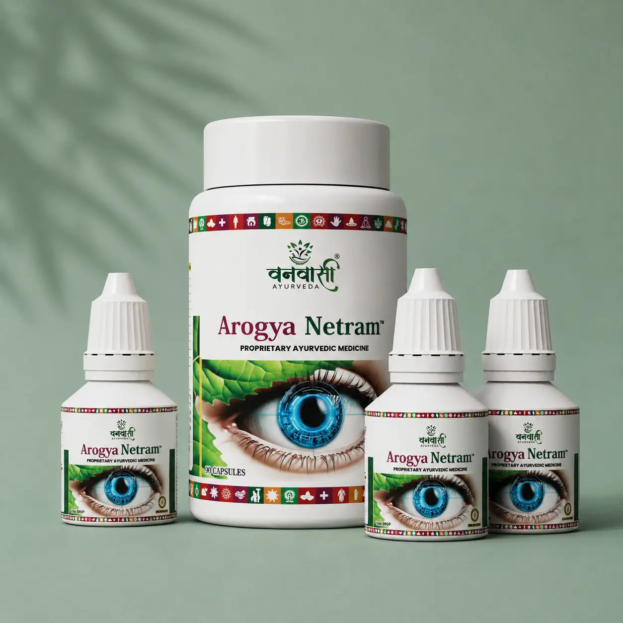 Arogya Netram Eye Drops & Capsules - Ayurvedic Eye Drops For Dry and Red Eyes
