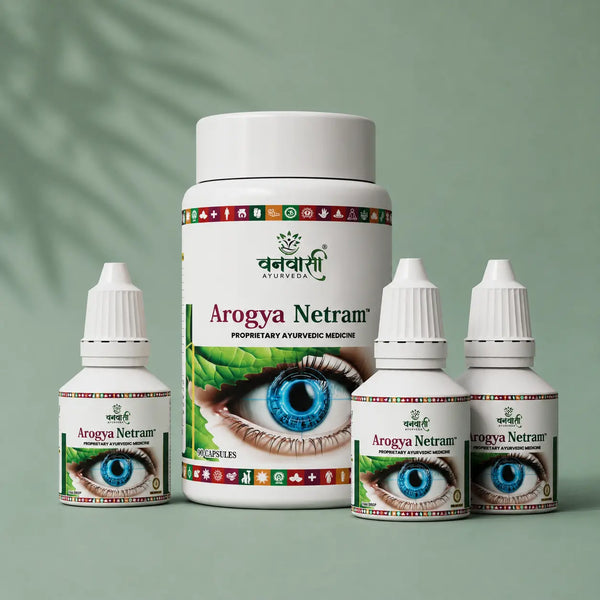 Arogya Netram Eye Drops & Capsules - Ayurvedic Eye Drops For Dry and Red Eyes