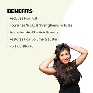 Vanvasi Ayurveda Amarkesh Tribal Hair Oil, made with Bhringraj, Amla & Brahmi, promotes hair growth, controls hair fall & treats gray Hair. This herbal Ayurvedic hair oil nourishes the scalp, strengthens roots & adds shine to hair. Best hair oil for hair growth & care.

