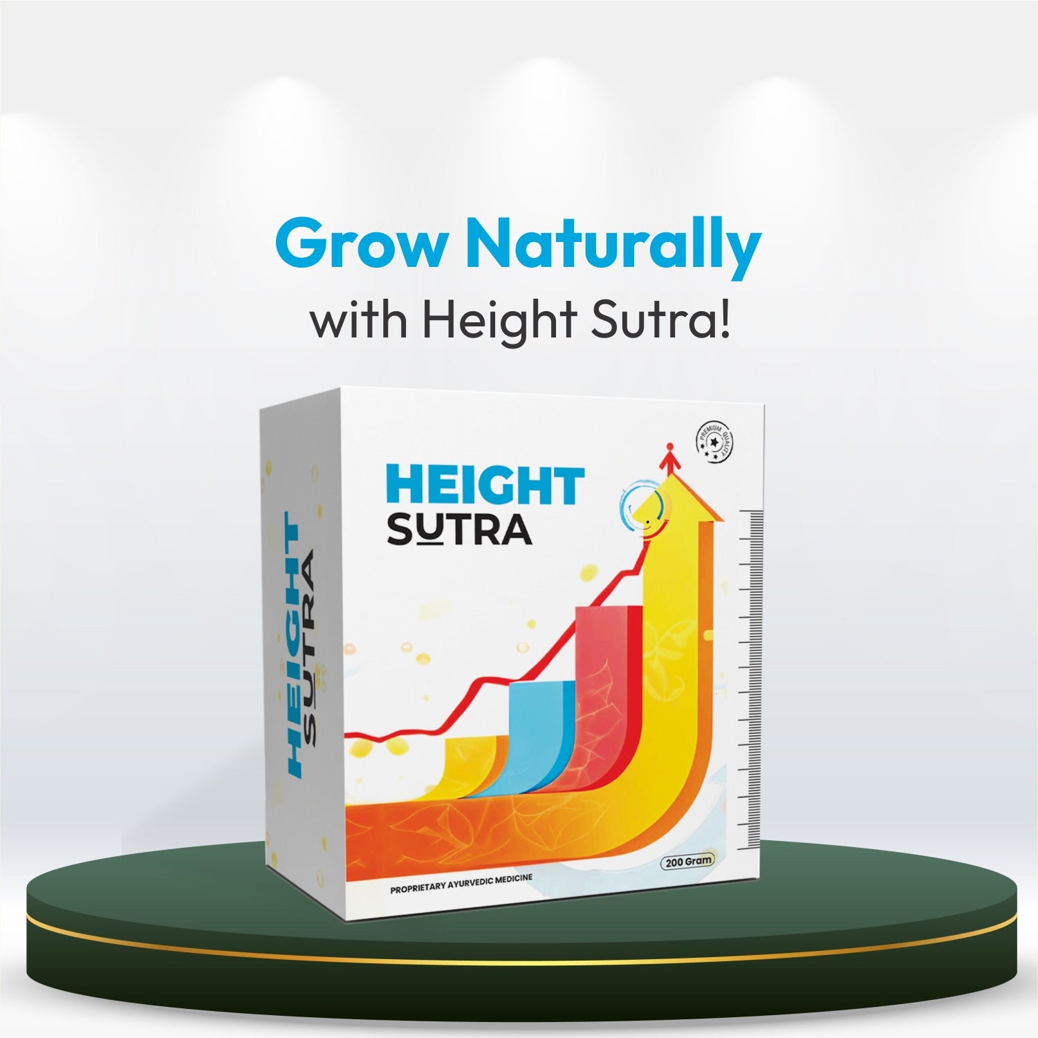 Height Sutra Vanilla Shake is an Ayurvedic height growth supplement enriched with calcium, magnesium, vitamins, and essential minerals to support bone strength, muscle development, and overall growth. Suitable as a height growth supplement for teenagers and adults, it promotes healthy digestion, energy, and long-term physical wellness with a delicious vanilla flavour.

