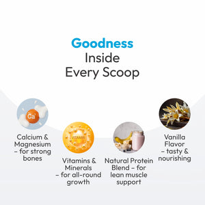 Height Sutra Vanilla Shake is an Ayurvedic height growth supplement enriched with calcium, magnesium, vitamins, and essential minerals to support bone strength, muscle development, and overall growth. Suitable as a height growth supplement for teenagers and adults, it promotes healthy digestion, energy, and long-term physical wellness with a delicious vanilla flavour.

