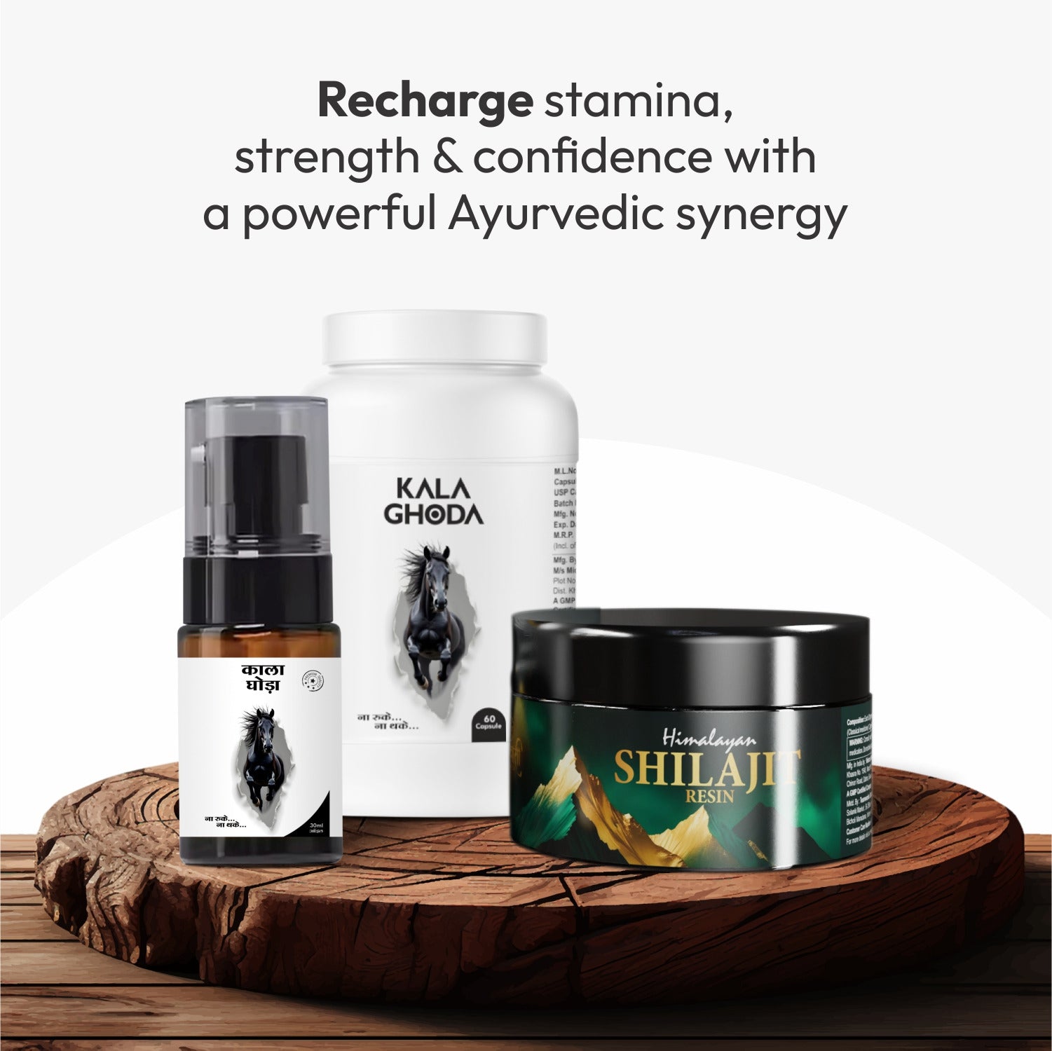 A thoughtfully crafted Ayurvedic combination designed to support men’s stamina, energy, and overall vitality. This triple-support formula works internally and externally to encourage balanced wellness, maintain endurance, and promote sustained confidence naturally.

