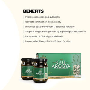 Vanvasi Ayurveda Gut Arogya Prash is a powerful Ayurvedic blend with Garcinia, Licorice, Guggul, and Triphala. It offers effective constipation relief, boosts digestion, relieves bloating and gas in the stomach, improves metabolism, and supports gut health for lasting wellness.