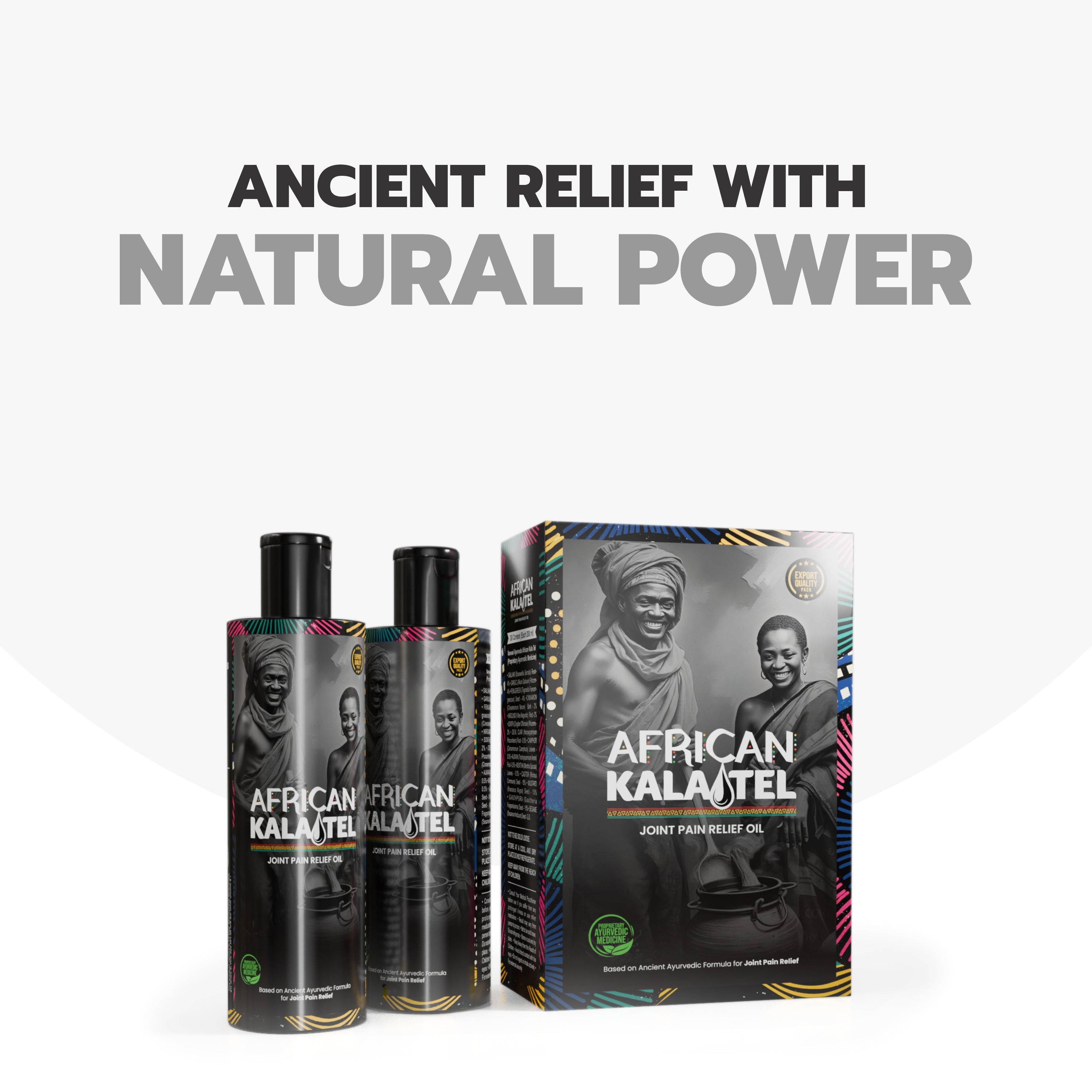 Vanvasi Ayurveda African Kala Tel, enriched with Devil’s Claw, Sallaki, Sonth & Garlic, helps relieve joint pain, muscle stiffness, and inflammation. Known for its deep-penetrating heat therapy, this African Kala Tel supports mobility and natural healing.