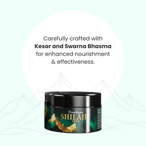Vanvasi Ayurveda Pure Himalayan Shilajit Resin, made with Kesar and Swarna Bhasm, is a powerful Ayurvedic supplement that boosts energy, stamina, testosterone, and immunity. Known as the best Shilajit for men, it supports bodybuilding, anti-aging, and overall vitality.