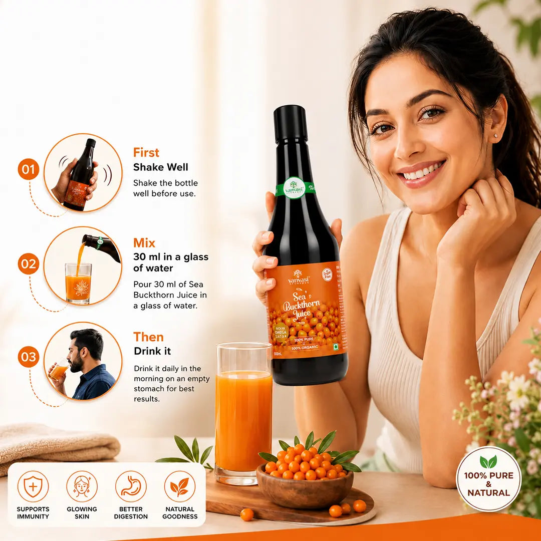 Vanvasi Ayurveda - how to use sea buckthorn juice